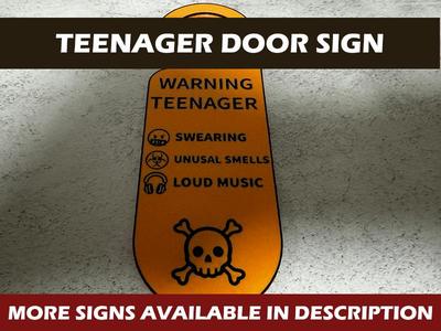 Teenager Door Sign