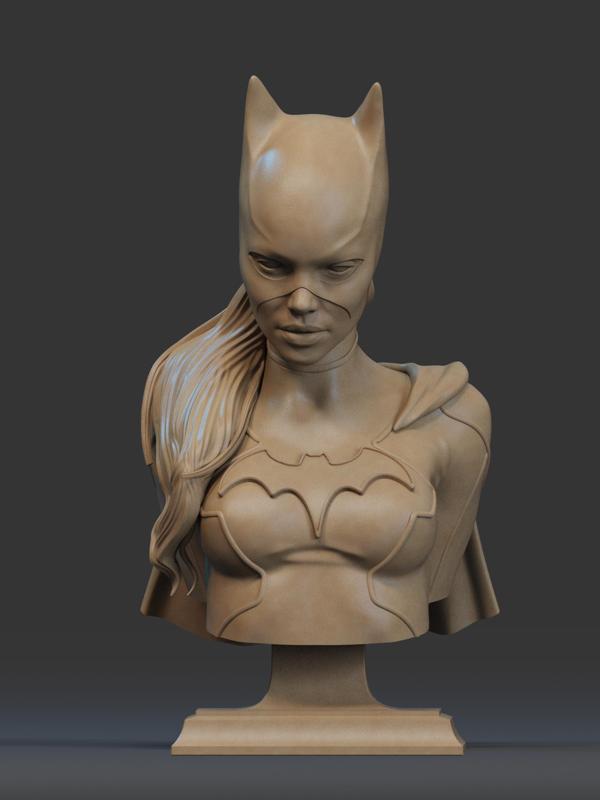 BatGirl Bust 3D Print