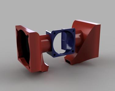 E3D v6 dual 40mm cooling fan mount