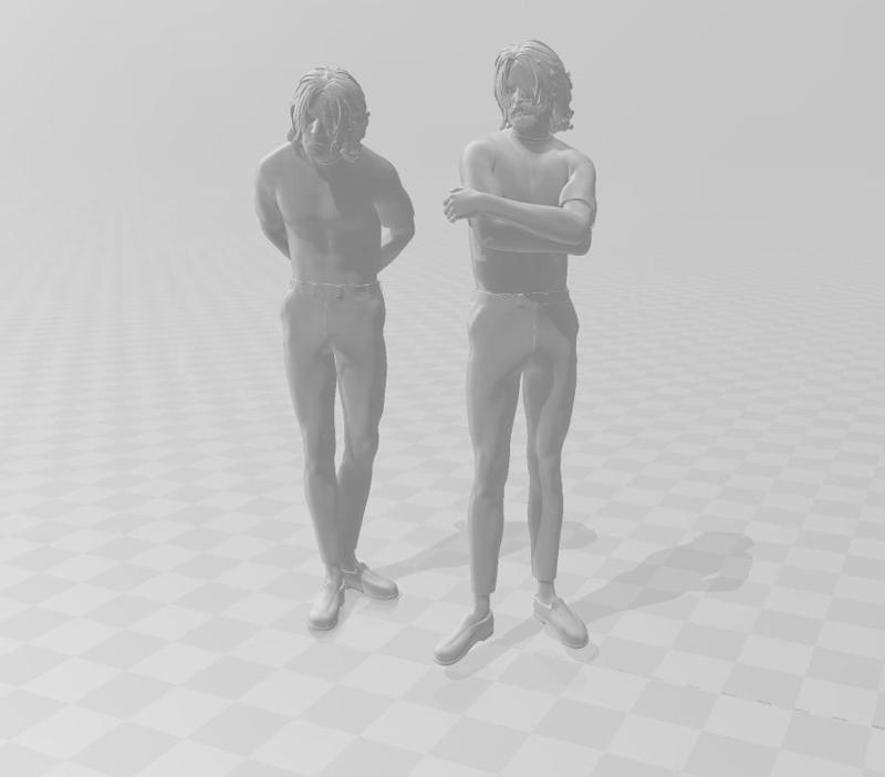 pack of men with casual clothes