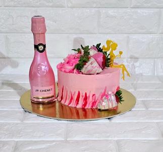 Topper Cake Woman Wine