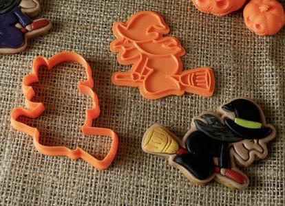 Halloween witch cookie cutter and stamp