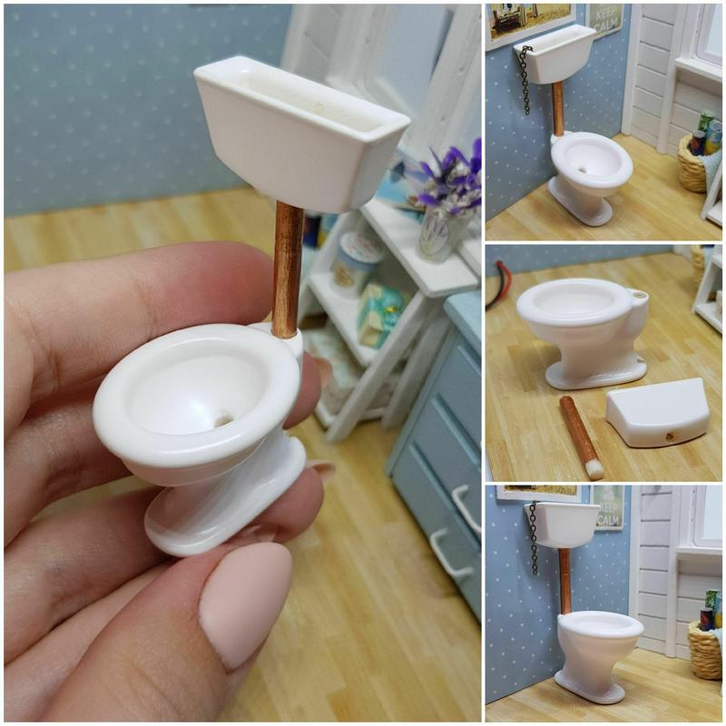 miniature dollhouse toilet