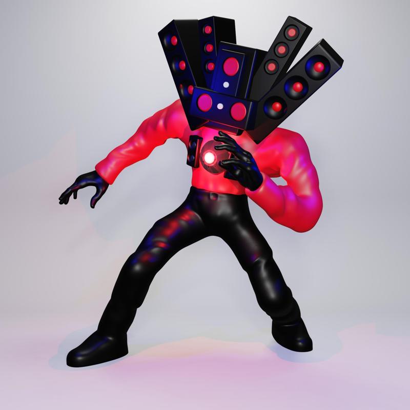 SKIBIDI TOILET TITAN SPEAKERMAN DANCE POSE | 3D FAN ART