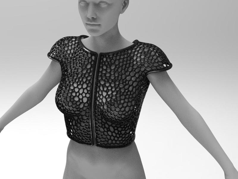 printed clothes top bodysuit voronoi clothes