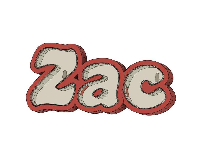 LED Name Lamp Zac