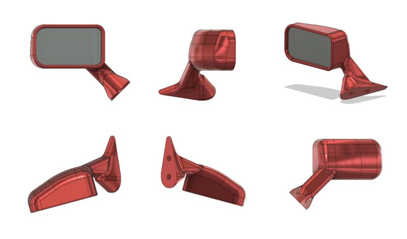 car rear view mirror 1:10 scale - 1:10 rear mirror for car