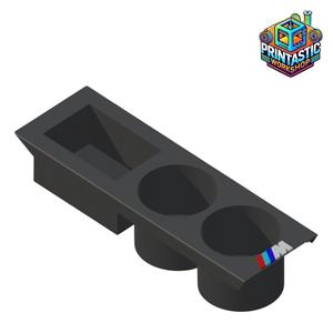 Double Cup Holder with Extra Square Slot & M3 Logo for BMW E46