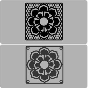 🌸 Mandala Floral Grid Set - Open + Honeycomb