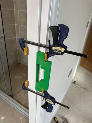 Router Jig For 64mm Bathroom Lock reciever BAE5025NP