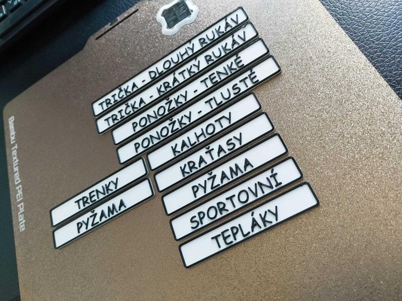 CZ clothes Labels / Cedulky na oblečení