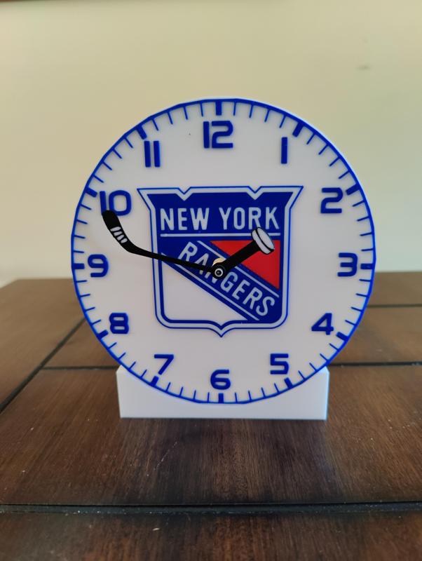 New York Rangers Desk Clock Multicolor