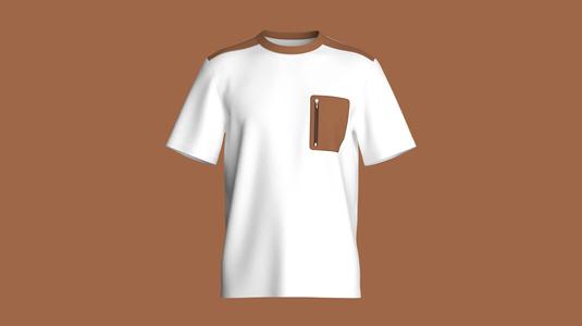 Men Zip Pocket T-Shirt | Marvelous / Clo3d / obj / fbx