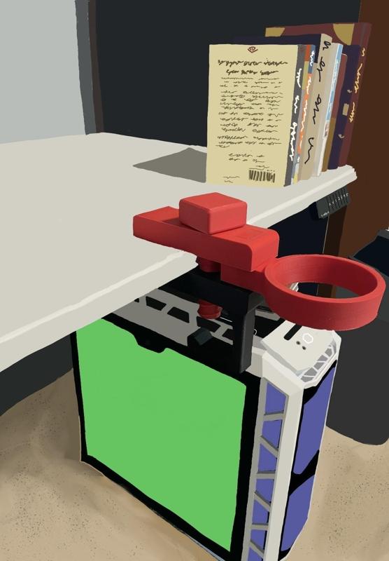 Desk Drink and Headphones Holder 2.0