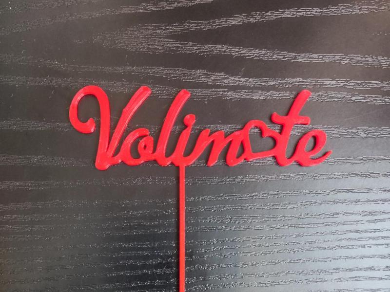 Volim te - cake/flower topper 