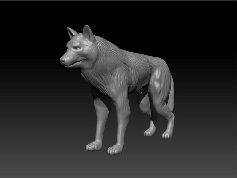 Fantasy wolf miniature