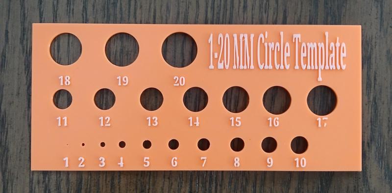 Circle Template Paint Airbrush 1-20 MM Stencil