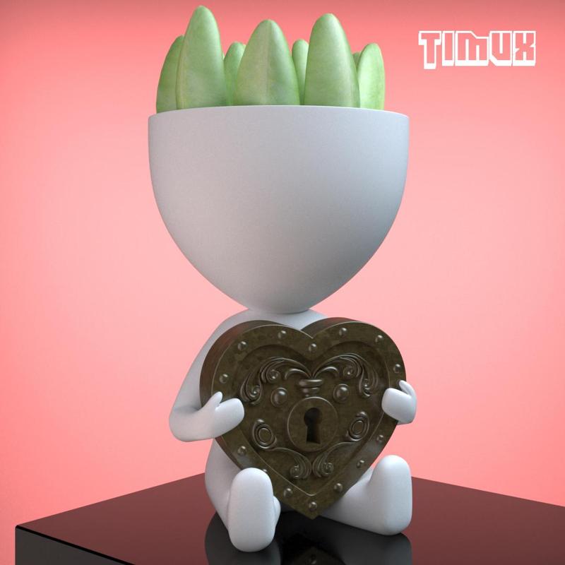 ROBERT PLANT WITH AN IRON LOCK HEART