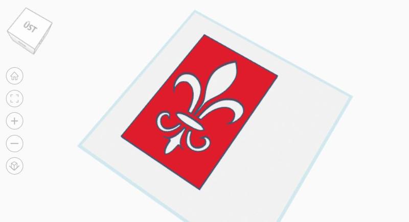 Flag Florence Lily Flower Motif