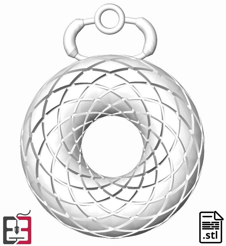Rodin Coil Torus .STL 60 x 20 mm. with Handle Diameter Coil | iToroid Vortex Wave Field Generator | PEMF Coil 2 x 11 groves