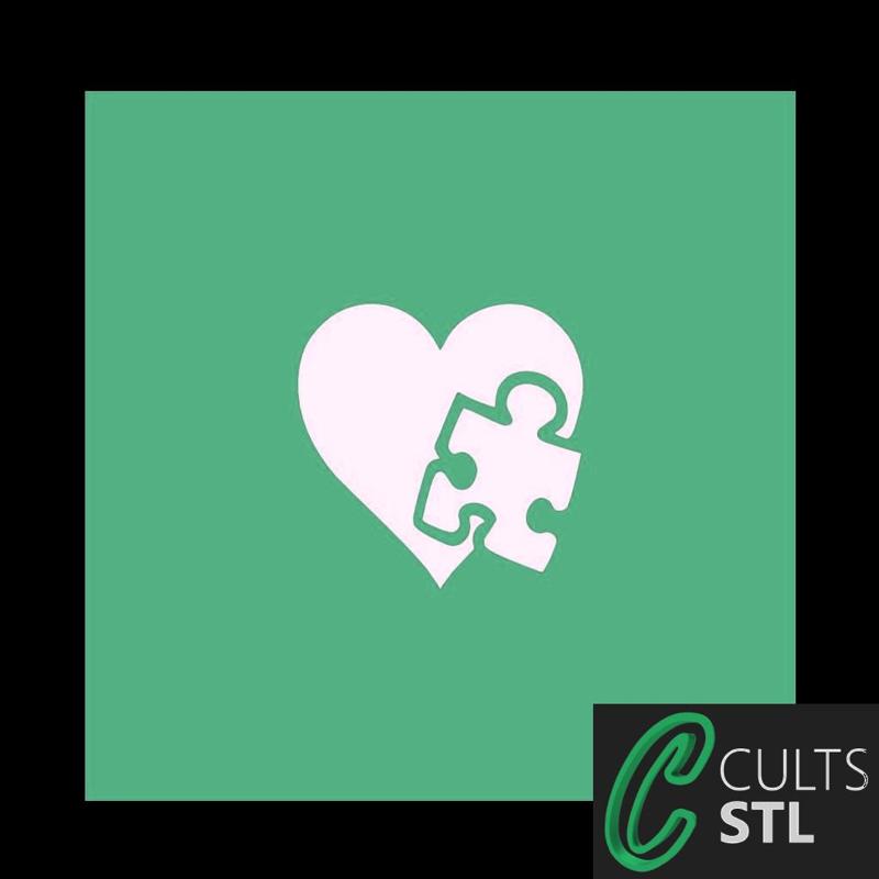 Stencil Coração 5 - 10x10cm