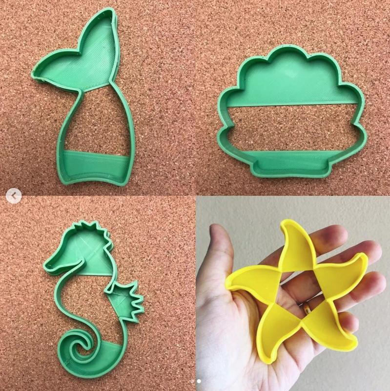 mermaid packx4 cookie cutter