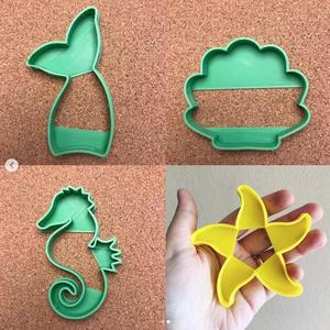 mermaid packx4 cookie cutter