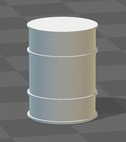 Small Fuel Barrel - Scale 1:72 (Updated model in description)