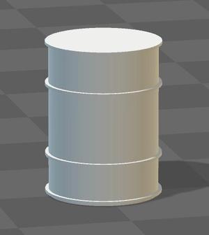 Small Fuel Barrel - Scale 1:72 (Updated model in description)