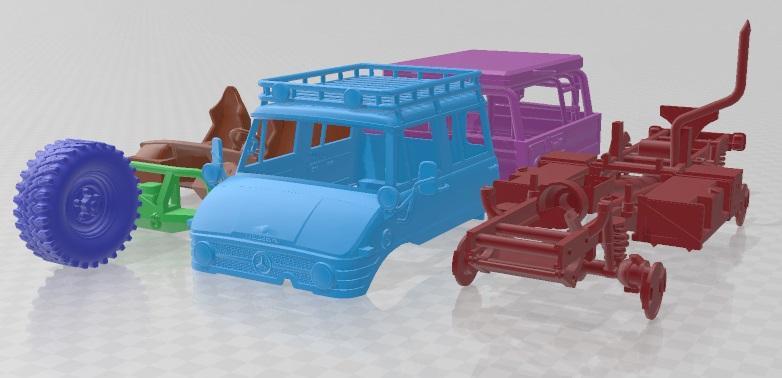 Mercedes Benz Unimog 416 1976 Doka Printable Truck