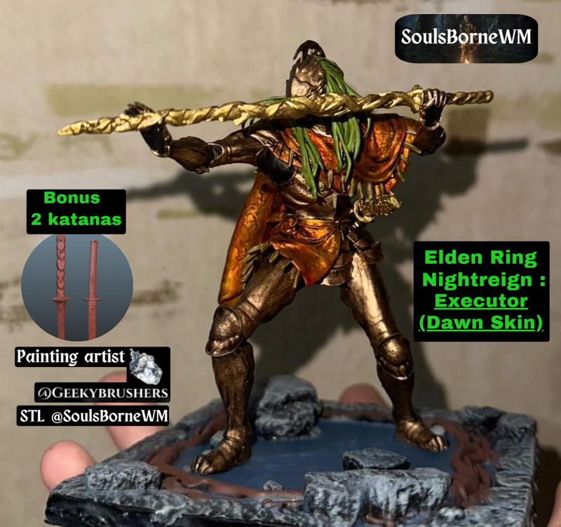 Elden Ring Nightreign : Executor Dawn Skin Bonus (2 katanas)