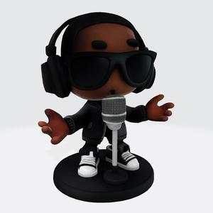 Cool Rapper Character 3D Model - Ready for 3D Printing and Collectibles