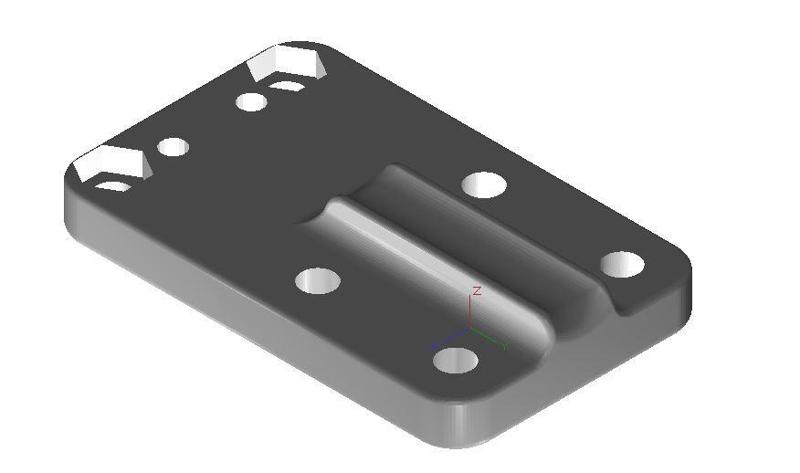 Prusa Mendel z stop solid with holes for direct mount of 9.5mm ctrs @ 2.5 Dia