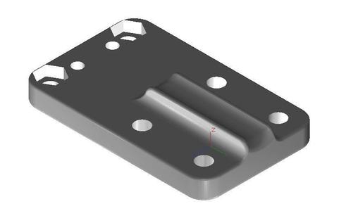 Prusa Mendel z stop solid with holes for direct mount of 9.5mm ctrs @ 2.5 Dia