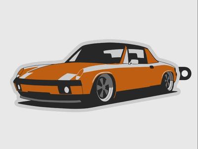 Porsche 914 Keychain