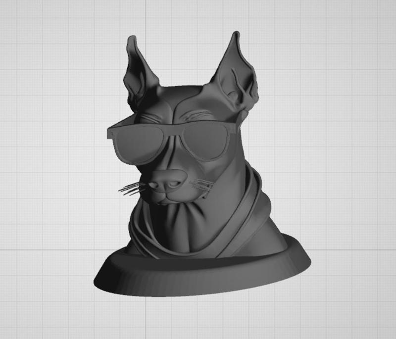 DOBERMAN WITH GLASSES // SUNGLASES DOBERMAN