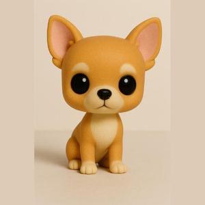 Perro Chihuahua figura estilo chibi