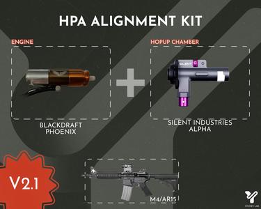 Alignment Clip v2.1 Hop-Up for M4 AEG HPA Alpha Silent Industires - Compatible with Phoenix BlackDraft and Gearbox V2 ICS