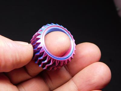 Gear fidget ring print in place