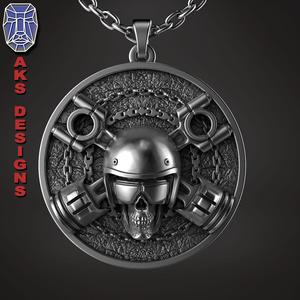 Biker skull v7 pendant jewelry