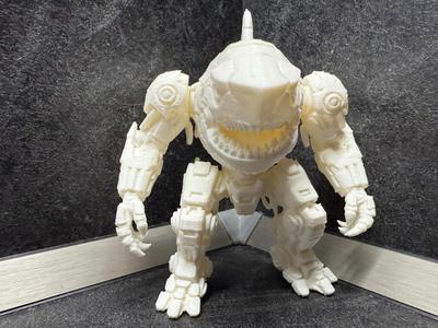 Mechanical shark figure for hand coloring