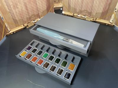 Watercolor storage drawers (half pan)