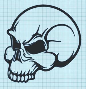 SKULL - HALF - WALL ART