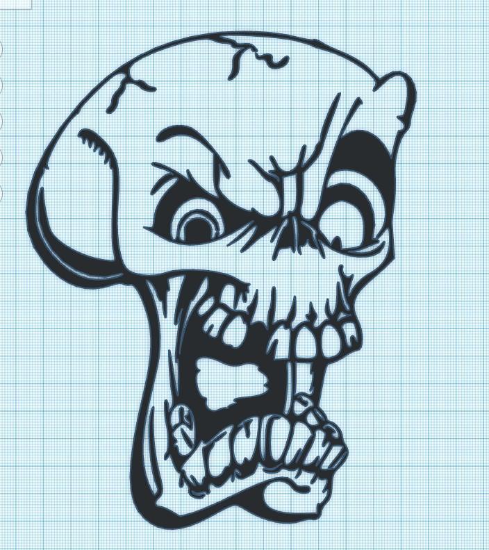 PSYCO   SKULL   - WALL ART - 2 VERSIONS