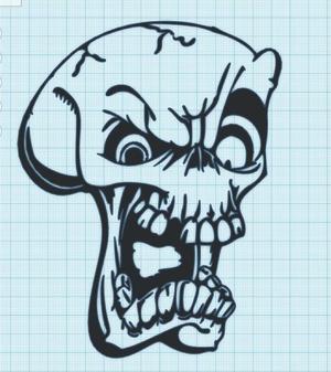 PSYCO   SKULL   - WALL ART - 2 VERSIONS