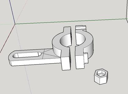 Cymbal stand mic clamp V2