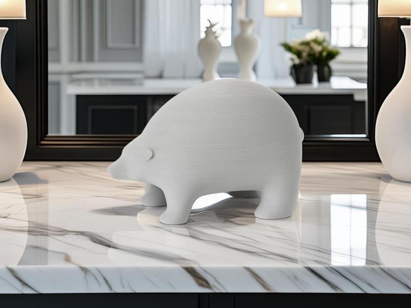 Abstract Polar Bear Sculpture