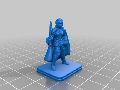 HeroQuest Female Elf Short Sword Starting Equipment (replaced)