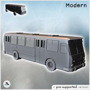 Modern city bus with four wheels and double side doors (4) - Modern WW2 WW1 World War Diaroma Wargaming RPG Mini Hobby