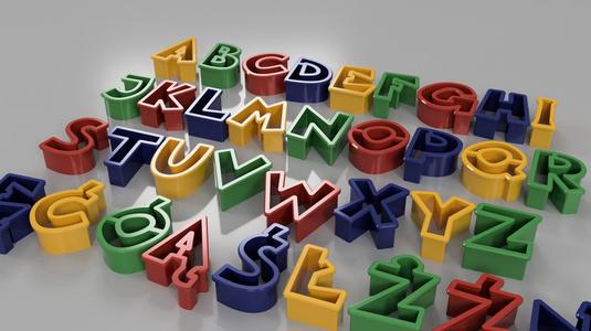 Cookie Cutter Letters Alphabet 